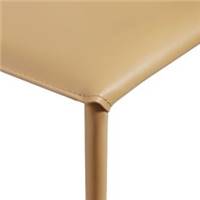 Solene chaise en cuir moutarde