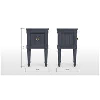 Bourbon lot de 2 tables de chevet gris ardoise