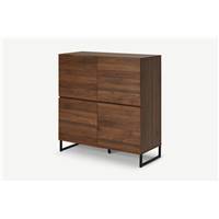 Hopkins petit buffet compact effet noyer