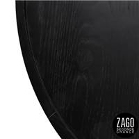Tempo table basse ronde en chêne noir 3 pieds