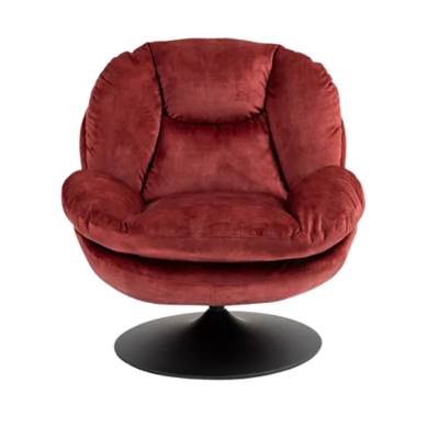 Topi fauteuil pivotant velours bordeaux