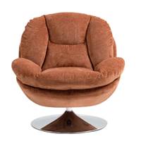 Topi fauteuil pivotant tissu texturé rouille