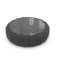Virata table basse avec plateau en verre tissu anthracite