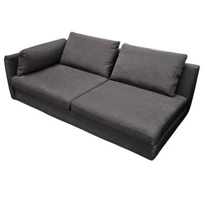 Canapé accoudoir gauche en tissu gris anthracite
