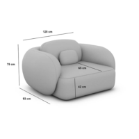 Bulane fauteuil en velours beige foncé