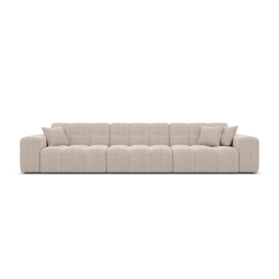 Lodce canapé 4 places en tissu structuré beige