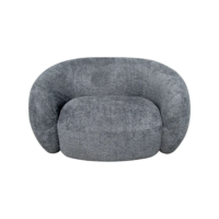 Cocoon fauteuil en bouclettes gris foncé