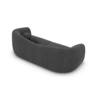 Rico canapé 2 places en tissu texturé gris anthracite