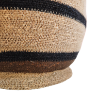 Milda moyenne suspension en jute rayé naturelle et marron ø45